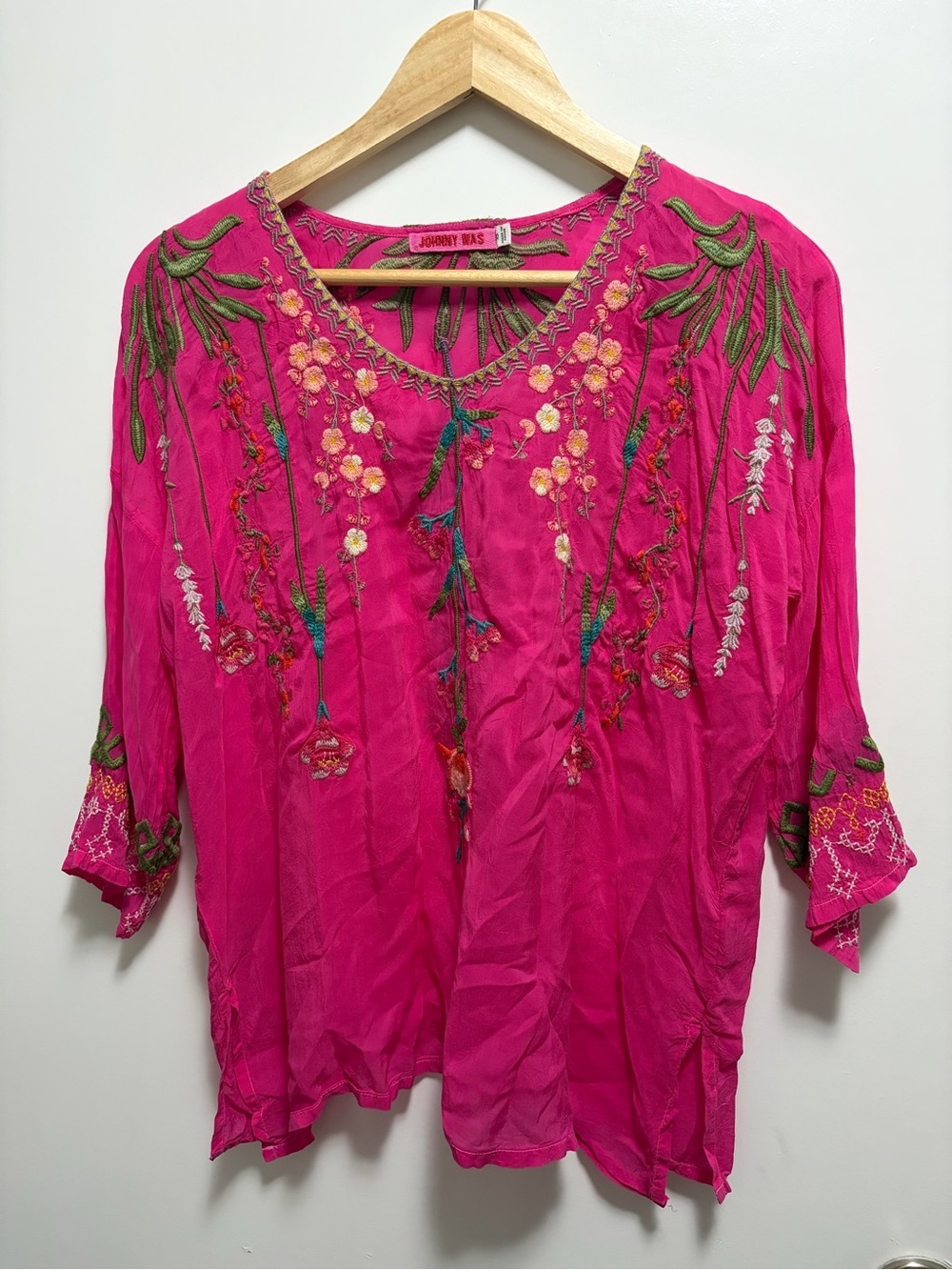 Johnny Was Gia Blouse in Paradise Pink Women’s Size XS